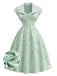 2PCS Robe florale satin chérie veste boléro années 1940