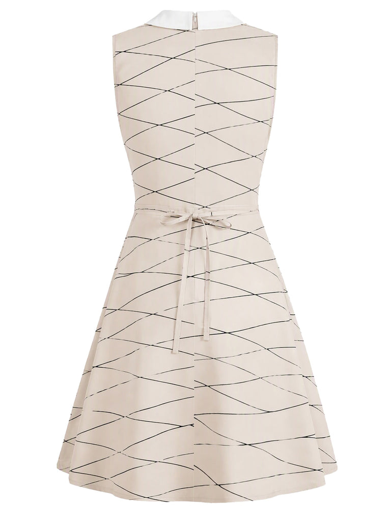 [Prévente] Robe momie beige d’Halloween sans manches à col Claudine années 1960