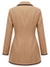 Veste kaki à empiècements camel et revers années 1940 - 2