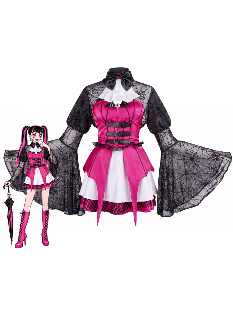 Ensemble de cosplay vampire d’académie des monstres gothique années 1960