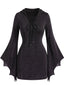 Robe noire Halloween à manches chauve-souris Années 1960