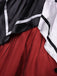 Ensemble robe rouge de clown d’Halloween à rayures et carreaux années 1940