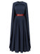 Robe plissée bleu marine cape inspirée de Queen années 70