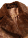 [Prévente] Veste courte marron à carreaux, col cranté et fausse fourrure Années 1940 - 5
