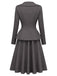 [Prévente] Ensemble 2 pièces gris foncé : top blazer et jupe années 1940