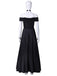 Robe longue noire de reine Joker à épaules dénudées pour Halloween Années 1970 - 3