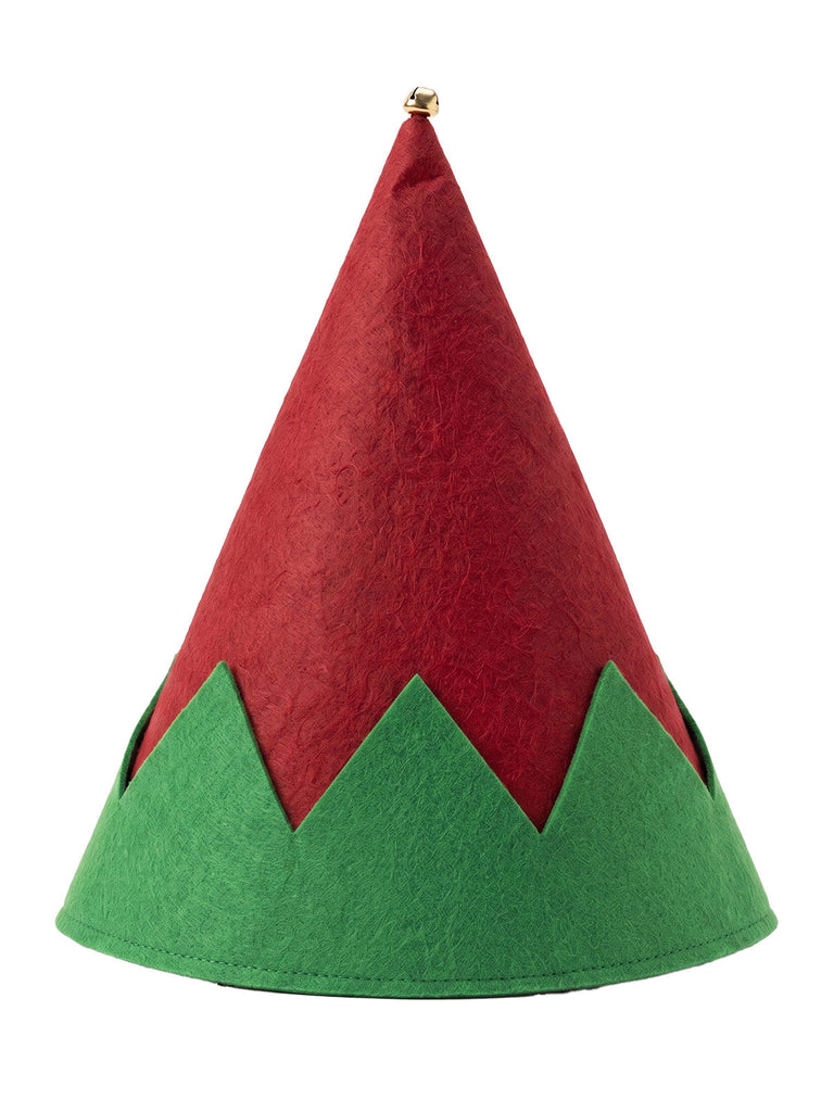 Ensemble costume de lutin de Noël vert en velours à grelots et ceinture Années 1940 - 4