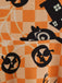 Robe évasée d’Halloween à citrouilles et hiboux avec ceinture années 1950