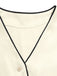 2PCS Ensemble blouse beige en satin à col V et jupe sirène à pois Années 1930 - 7