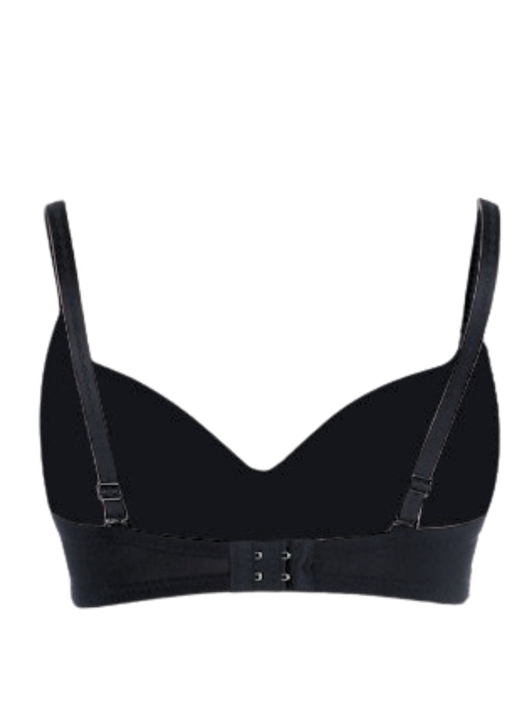 Lingerie soutien-gorge noire à rivets et bretelles réglables années 1960