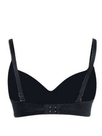 Lingerie soutien-gorge noire à rivets et bretelles réglables années 1960