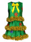 Robe trapèze sans manches verte effet guirlande de Noël années 70