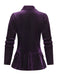 Veste violette en velours côtelé à col cranté Années 1950 - 3