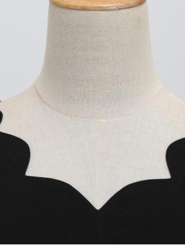 Robe à col rond, manches longues et imprimé Halloween Années 1940 - 5