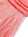 Robe pailletée à col en V rose corail des années 1950 6