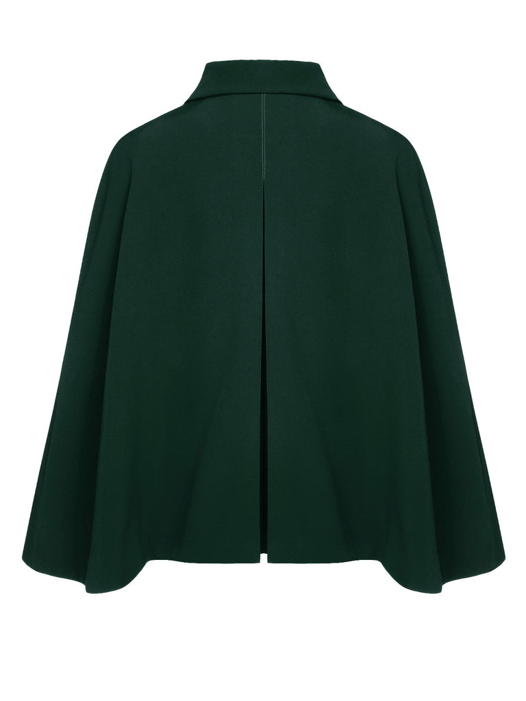 Manteau cape à revers couleur camel des années 1940