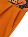 Combishort licou citrouille d'Halloween orange des années 1950