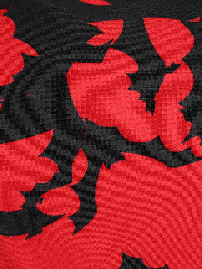 Combinaison chauve-souris rouge à col en V d'Halloween des années 1930