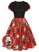 Robe de Noël rouge à carreaux des années 1950