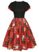 Robe de Noël rouge à carreaux des années 1950