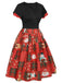 Robe de Noël rouge à carreaux des années 1950