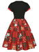 Robe de Noël rouge à carreaux des années 1950