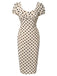 [Prévente] Robe bouffante rose à pois à col carré des années 1960