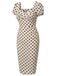 [Prévente] Robe bouffante rose à pois à col carré des années 1960