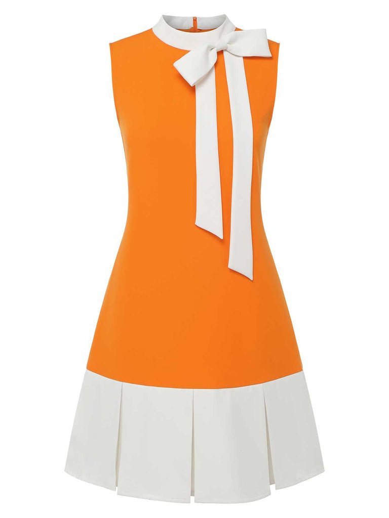 [Pré-vente] Robe sans manches violette à nœud papillon des années 1960