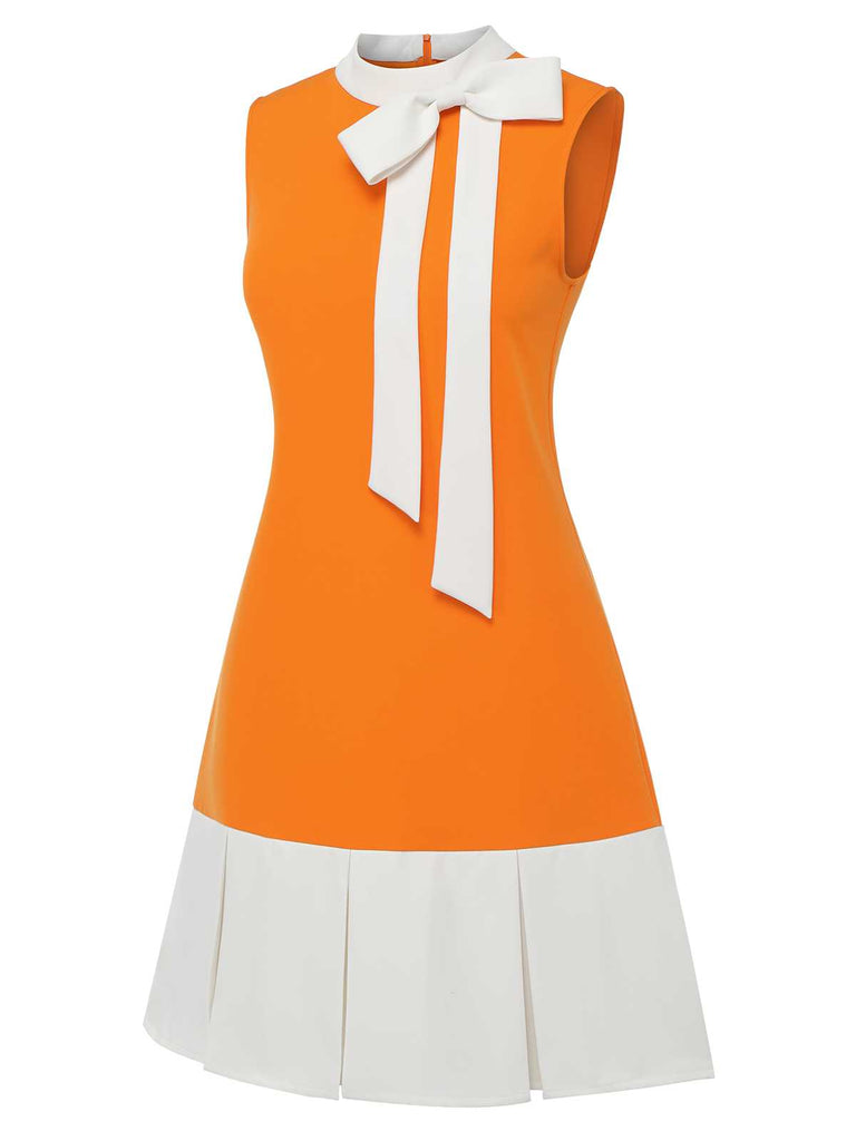 [Pré-vente] Robe sans manches violette à nœud papillon des années 1960