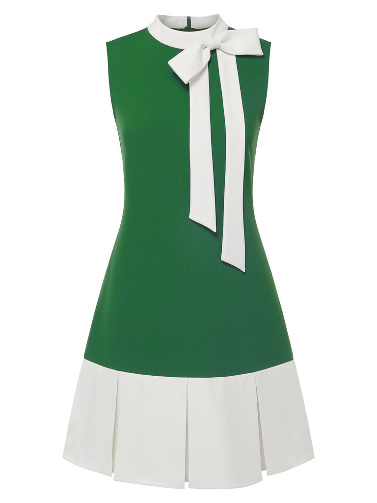 [Pré-vente] Robe sans manches violette à nœud papillon des années 1960