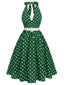 Robe dos nu à pois des années 1950