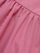 Robe rose à rayures fines et col noué des années 1950