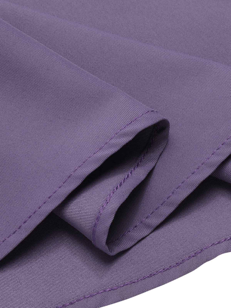 Jupe unie violette des années 40 avec ceinture