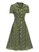 [Prévente] Robe marguerite à boutons revers rouge des années 1950