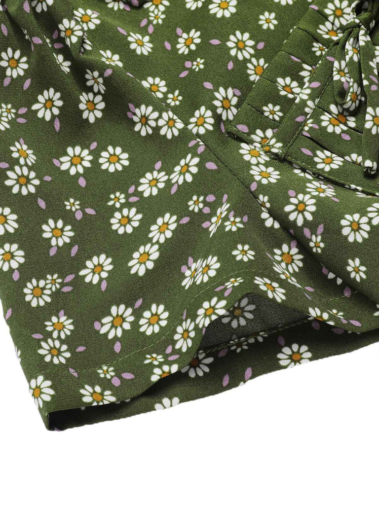 [Prévente] Robe marguerite à boutons revers rouge des années 1950
