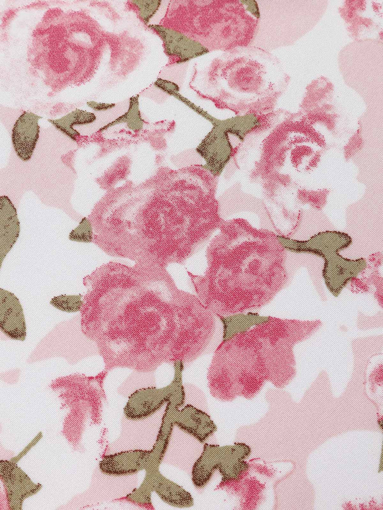 [Prévente] Robe jaune à col en V et motif fleurs des années 1950