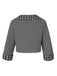 Veste court à carreaux gris foncé à revers des années 1950