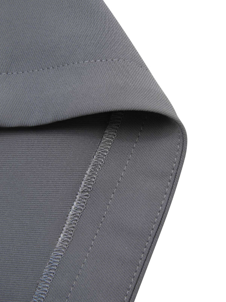 Veste court à carreaux gris foncé à revers des années 1950