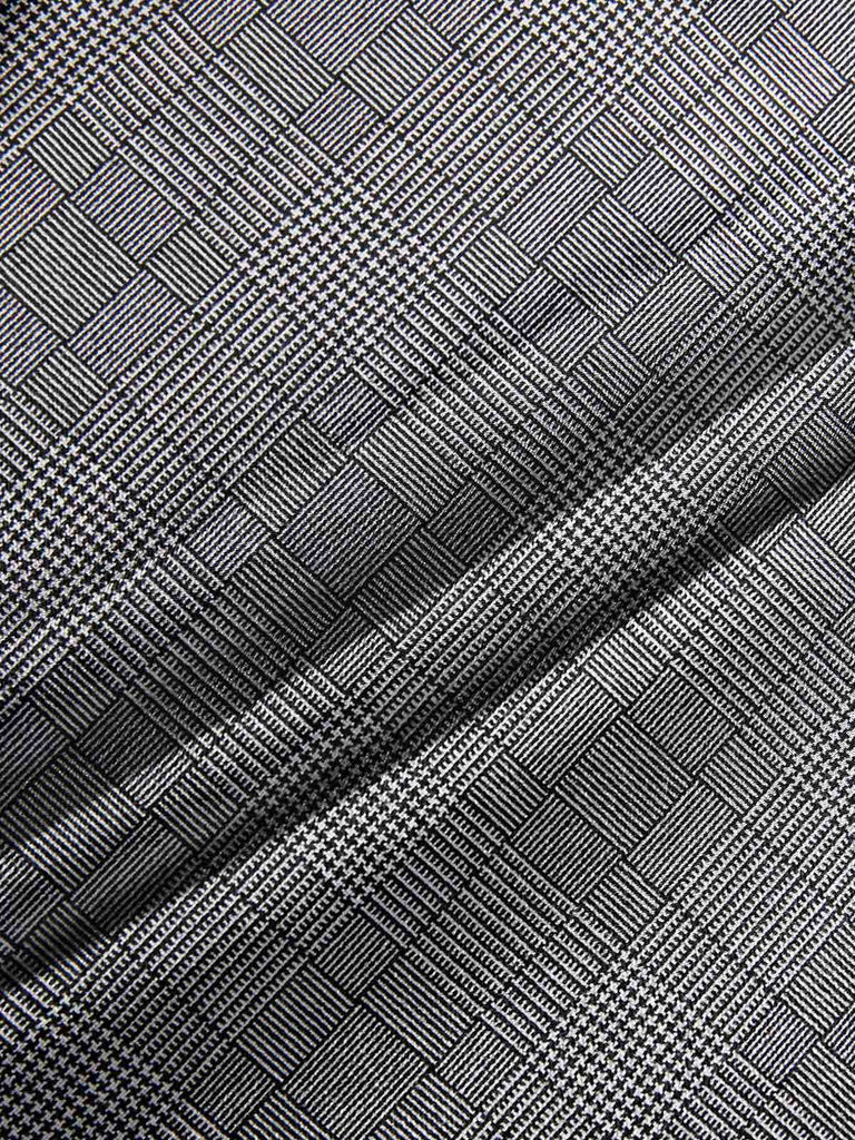 Pantalon salopette boutonné à carreaux Glen gris des années 40