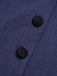 [Pré-vente] Robe à ceinture à revers jean bleu uni des années 40