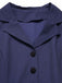 [Pré-vente] Robe à ceinture à revers jean bleu uni des années 40
