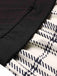 Chemise longueur hanches patchwork à carreaux beige et noir des années 1930
