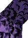 Robe violette à manches volants maille chauve-souris des années 1960