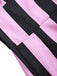 Robe crayon noire à bretelles à rayures verticales des années 1960