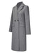 Manteau gris à revers au-dessus du genou des années 1960