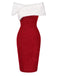 Robe à épaules dénudées col en fausse fourrure verte des années 1960