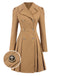 Manteau croisé à revers et poches des années 1940