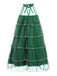 Robe verte à pompons pour sapin de Noël des années 60