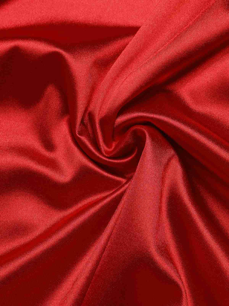 [Prévente] Robe en satin col en V profond rose des années 1950